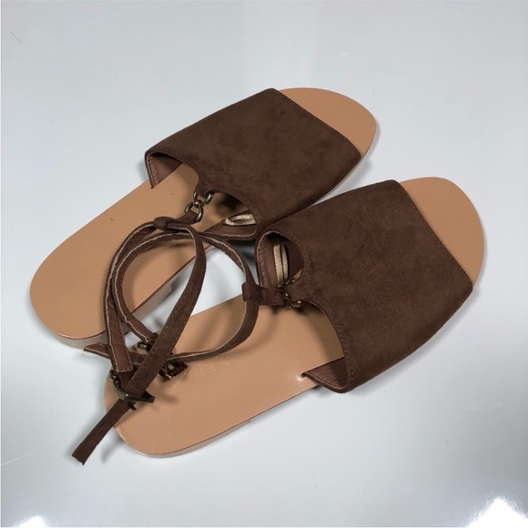 PARISIAN Sandals Pansy Band Cut Out Flat Slide Size 7 - Picture 5 of 6